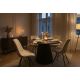 Seturi scaune, HoReCa - Set 4 scaune moderne Scandinavia imprimeu leopard bej-gri