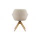 Scaune - Scaun pivotant PAPILLON catifea bej/ stejar
