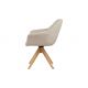 Scaune - Scaun pivotant PAPILLON catifea bej/ stejar