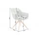 Scaune - Scaun pivotant PAPILLON tesatura boucle verde salvie/ stejar