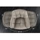 Seturi scaune, HoReCa - Set de 2 scaune pivotante PAPILLON piele taupe/ negru