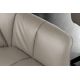 Seturi scaune, HoReCa - Set de 2 scaune pivotante PAPILLON piele taupe/ negru