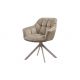 Seturi scaune, HoReCa - Set de 2 scaune pivotante PAPILLON catifea greige/ bej