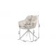 Seturi scaune, HoReCa - Set de 2 scaune pivotante PAPILLON catifea greige/ bej