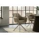 Seturi scaune, HoReCa - Set de 2 scaune pivotante PAPILLON catifea greige/ bej