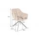 Seturi scaune, HoReCa - Set de 2 scaune pivotante PAPILLON catifea greige/ negru