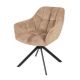 Seturi scaune, HoReCa - Set de 2 scaune pivotante PAPILLON catifea greige/ negru