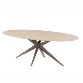 Masa ovala cu blat din ceramica TRAVERTIN 220cm