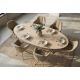 Mese dining - Masa ovala cu blat din ceramica TRAVERTIN 220cm
