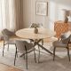 Mese dining - Masa rotunda cu blat din ceramica ALPINE 120cm