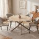 Mese dining - Masa rotunda cu blat din ceramica ALPINE 120cm