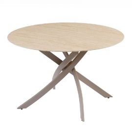 Masa rotunda cu blat din ceramica ALPINE 120cm