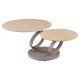 Masute Living - Masuta de cafea moderna cu doua blaturi rotative din ceramica DANCING RINGS 80-135cm