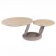 Masute Living - Masuta de cafea moderna cu doua blaturi rotative din ceramica DANCING RINGS 80-135cm
