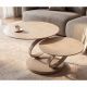 Masute Living - Masuta de cafea moderna cu doua blaturi rotative din ceramica DANCING RINGS 80-135cm