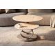 Masute Living - Masuta de cafea moderna cu doua blaturi rotative din ceramica DANCING RINGS 80-135cm