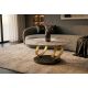 Masute Living - Masuta de cafea moderna cu doua blaturi rotative din ceramica DANCING RINGS 80-135cm