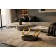 Masute Living - Masuta de cafea moderna cu doua blaturi rotative din ceramica DANCING RINGS 80-135cm