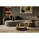Masute Living - Masuta de cafea moderna cu doua blaturi rotative din ceramica DANCING RINGS 80-135cm
