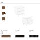 Noptiere - Noptiera design LUX cu sertare Walnut Veneer