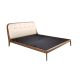 Paturi - Pat dublu tapitat design LUX Walnut Veneer 180x200cm
