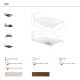 Paturi - Pat dublu tapitat design LUX Walnut Veneer 180x200cm