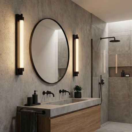 Iluminat pentru baie - Aplica de perete LED baie IP44 KALIA negru