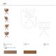Scaune - Scaun modern pivotant piele sintetica Camel