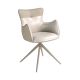 Scaun modern pivotant piele sintetica Off-white/ Greige