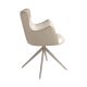 Scaune - Scaun modern pivotant piele sintetica Off-white/ Greige