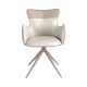 Scaune - Scaun modern pivotant piele sintetica Off-white/ Greige