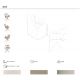 Scaune - Scaun modern pivotant piele sintetica Off-white/ Greige