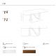 Mese dining - Masa dining design LUX Walnut 220x100cm