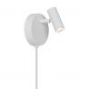 Aplica de perete cu spot LED directionabil Omari Round alb