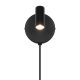 Aplice, corpuri de iluminat pentru pereti - Aplica de perete cu spot LED directionabil Omari Round negru