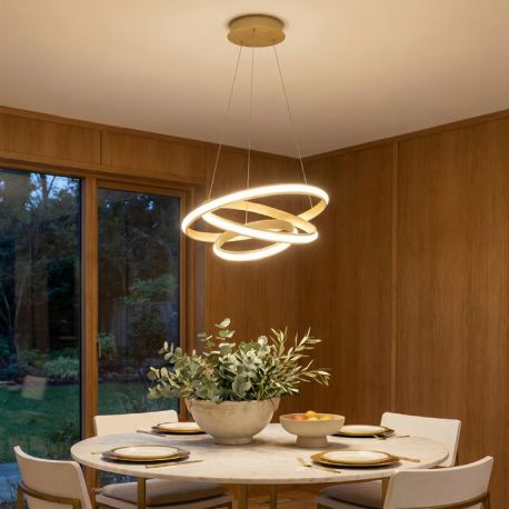 Pendule, Lustre suspendate - Lustra moderna suspendata LED cu telecomanda VECINO