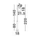 Stalpi - Stalp de exterior IP65 ORIX negru H-220cm