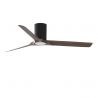 Lustra LED cu ventilator si telecomanda POLAR negru/ nuc