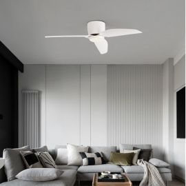 Lustre cu ventilator - Lustra LED cu ventilator si telecomanda VOLGA alb