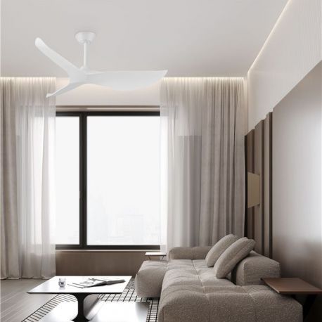 Lustre cu ventilator - Ventilator de tavan cu telecomanda VENTRA alb