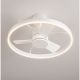 Lustre cu ventilator - Lustra LED cu ventilator si telecomanda LUNAIR alb