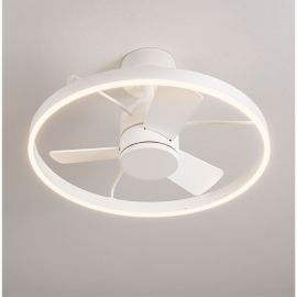 Lustre cu ventilator - Lustra LED cu ventilator si telecomanda LUNAIR alb
