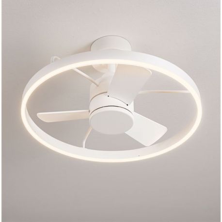 Lustre cu ventilator - Lustra LED cu ventilator si telecomanda LUNAIR alb