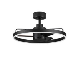 Lustre cu ventilator - Lustra LED cu ventilator si telecomanda LUNAIR negru