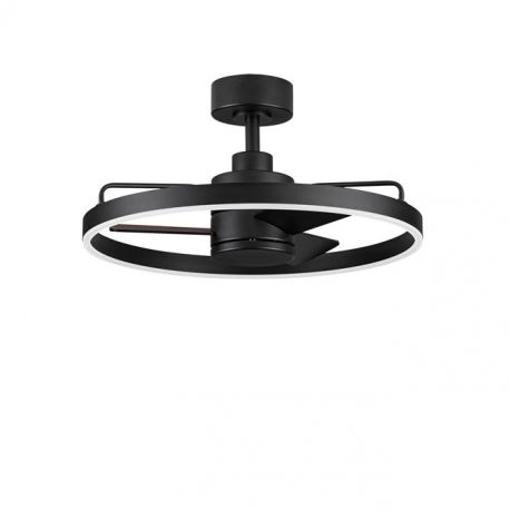 Lustre cu ventilator - Lustra LED cu ventilator si telecomanda LUNAIR negru