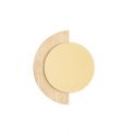 Aplica de perete LED metal auriu si travertin MOLLI 21cm