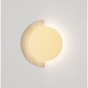 Aplica de perete LED metal auriu si travertin MOLLI 17cm