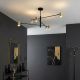 Lustre aplicate - Lustra aplicata cu 6 spoturi PEDRO negru/ auriu