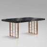 Masa dining design LUX Vita 240cm gri antracit/ auriu roz