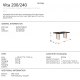 Mese dining - Masa dining design LUX Vita 240cm gri antracit/ auriu roz